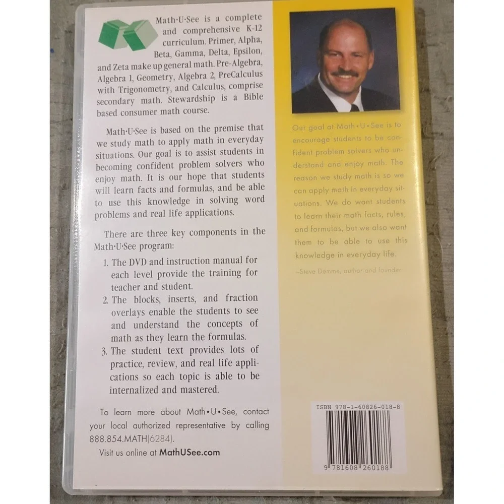 Delta : Dvd by Math-u-see (2009, DVD) Homeschool Math Visual Lessons Teaching - Picture 2 of 6